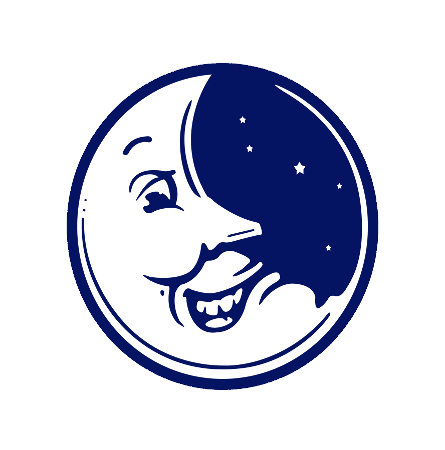 Paper Moon moon face logo